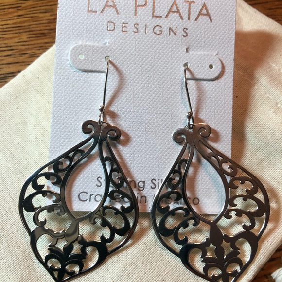 La Plata Silver Earrings - Picture 2 of 4